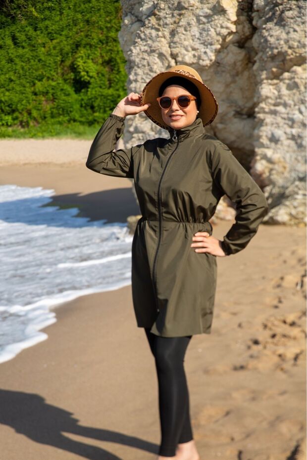 Beli Lastikli Tesettür Üst Mayo Tek Üst - 6