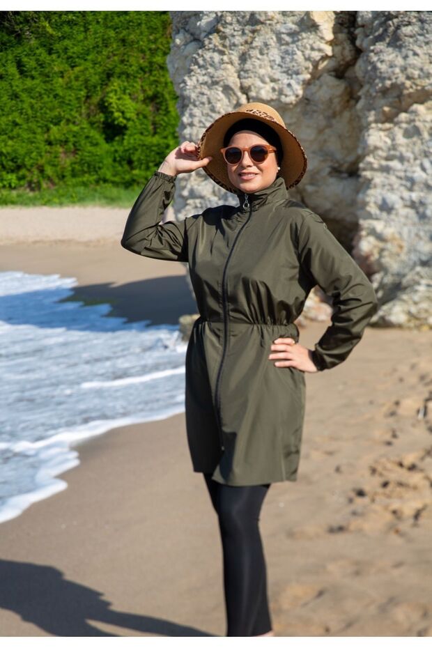 Beli Lastikli Tesettür Üst Mayo Tek Üst - 1