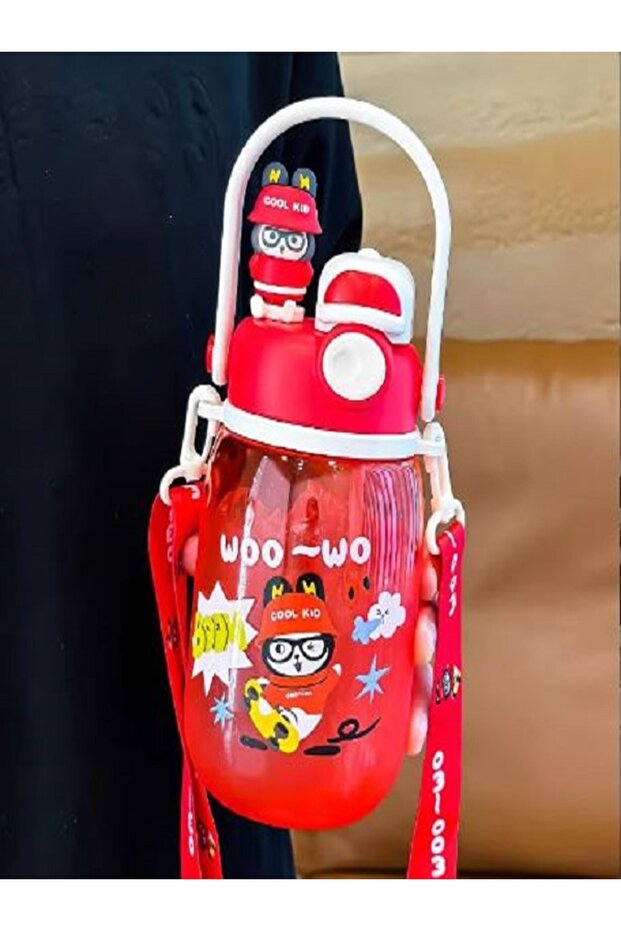 Sevimli Karakterler Çift Ağızlı Matara/Suluk 1000 Ml - 2