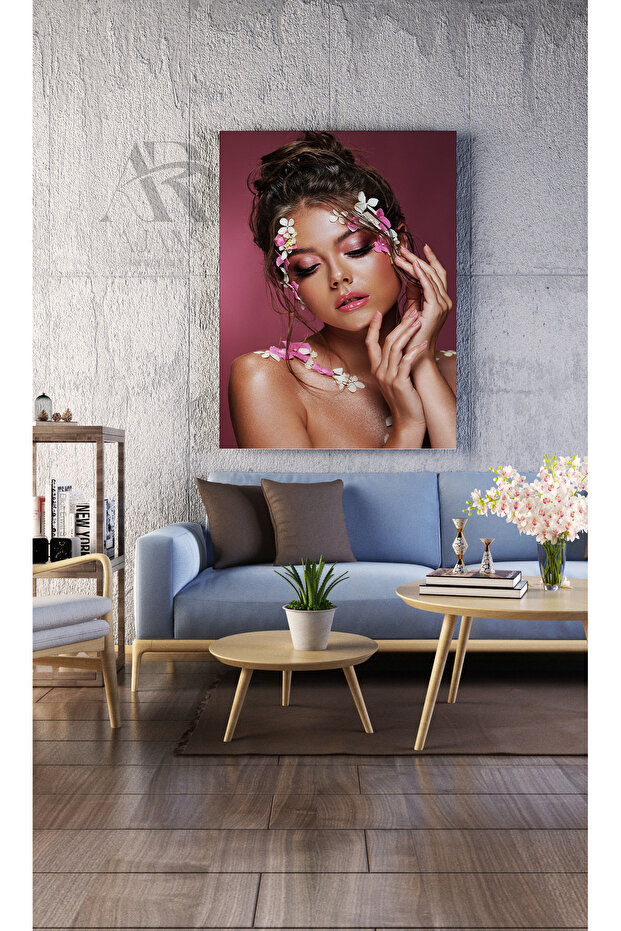 Woman Design Face Beauty Decorative Canvas Art