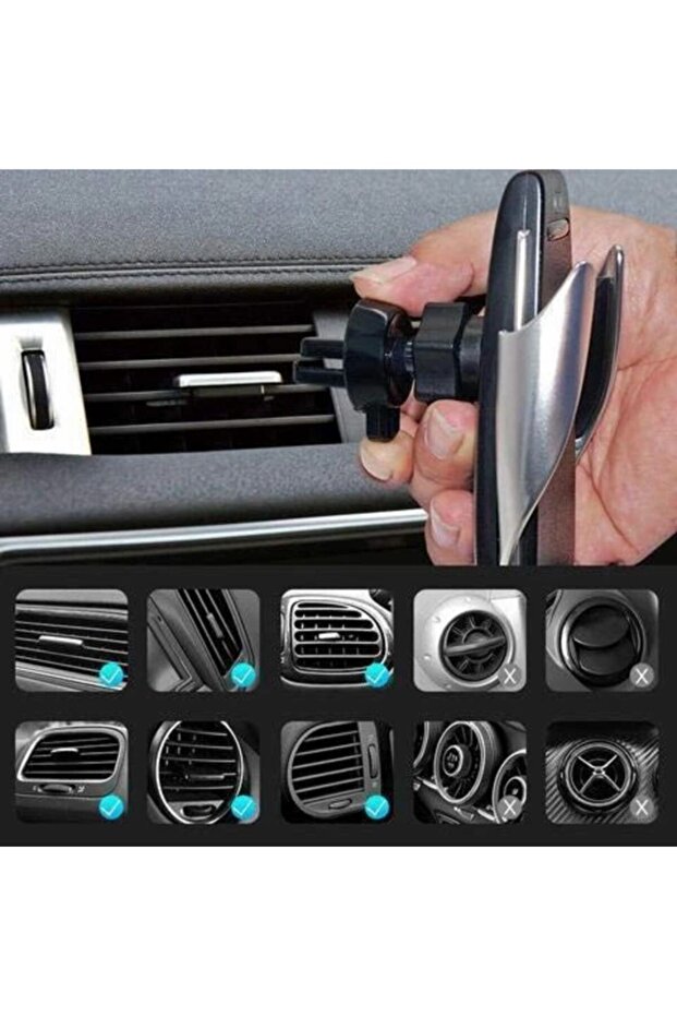 Smart Sensör S5 Araç Içi Sensörlü Wireless Şarj Telefon Tutucu - 3