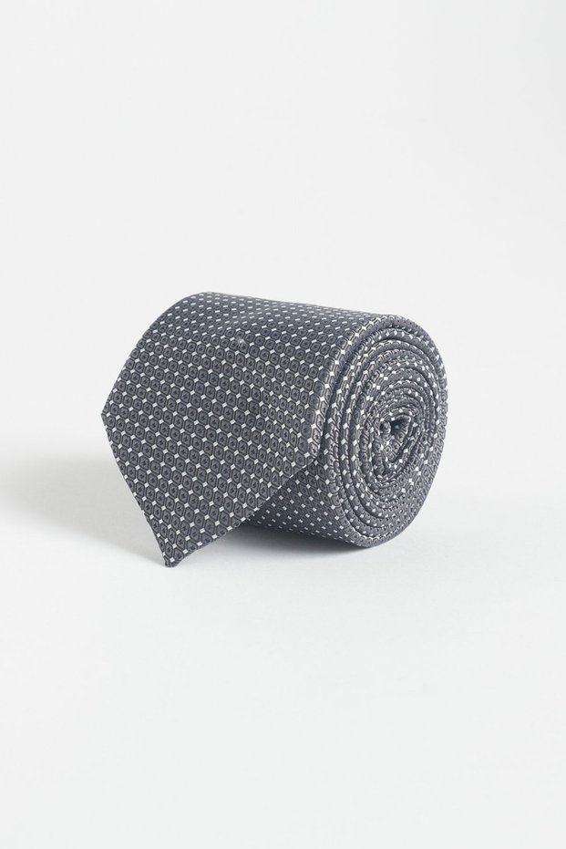 Men's Gray Patterned Tie