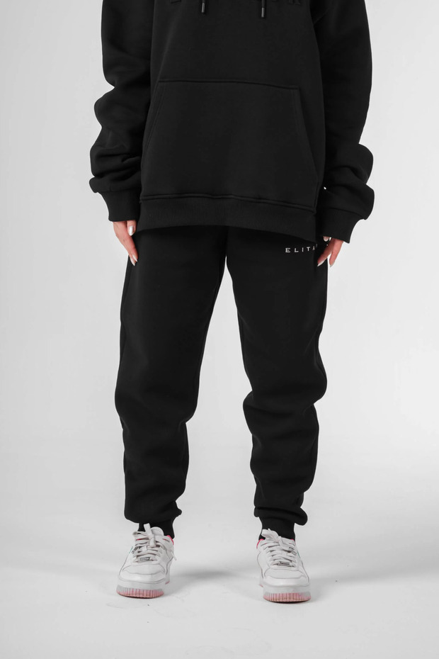ELITAIR - Oversized Logo Jogger SIYAH - 5