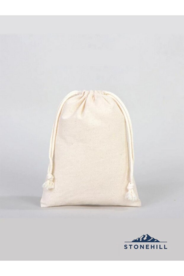 15x20 Cm Raw Cloth Pouch - 2 Drawstring