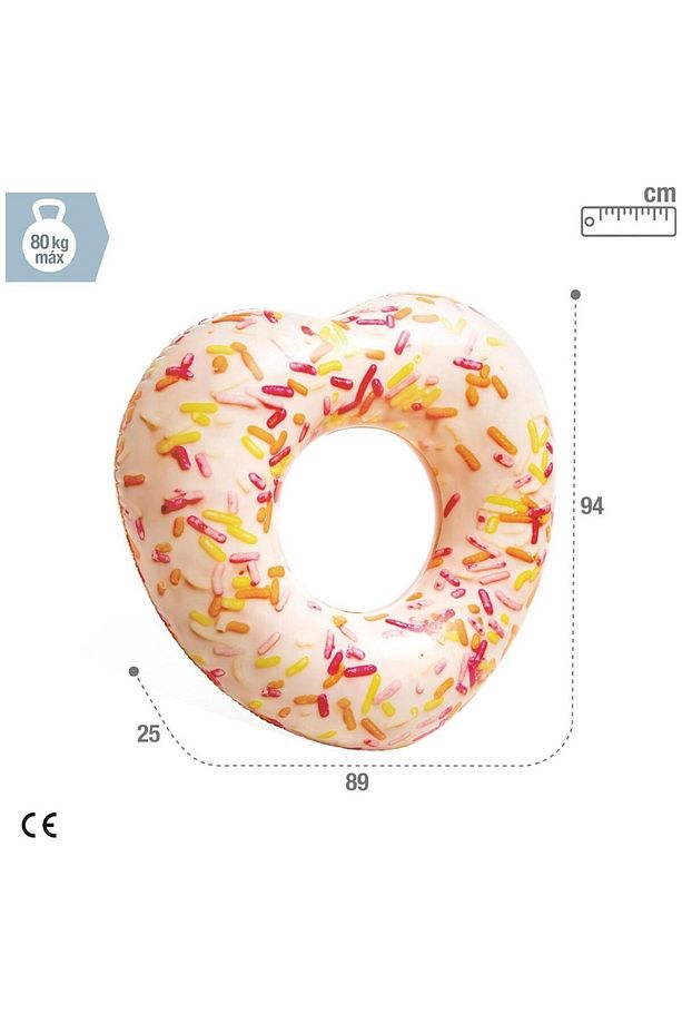 Donut Kalp Şeklinde Şişirilmiş Simit 104 cm - 5