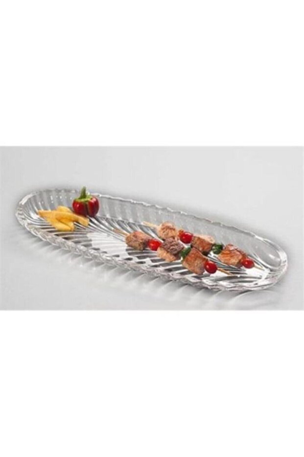 Kaveh Glass Boat Serving Plate - 28cm