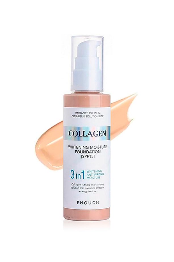 Aydınlatıcı SPF 15 Fondöten ENOUGH Collagen Whitening Foundation 3 in 1 - 1