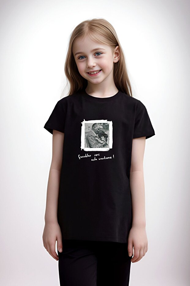 April 23Rd Children Will Never Forget You Design Printed 100% Cotton Black T-Shirt