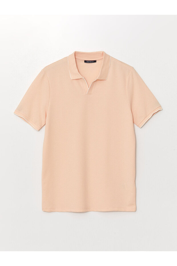 Men's Polo Collar Short Sleeve T-shirt - LCW