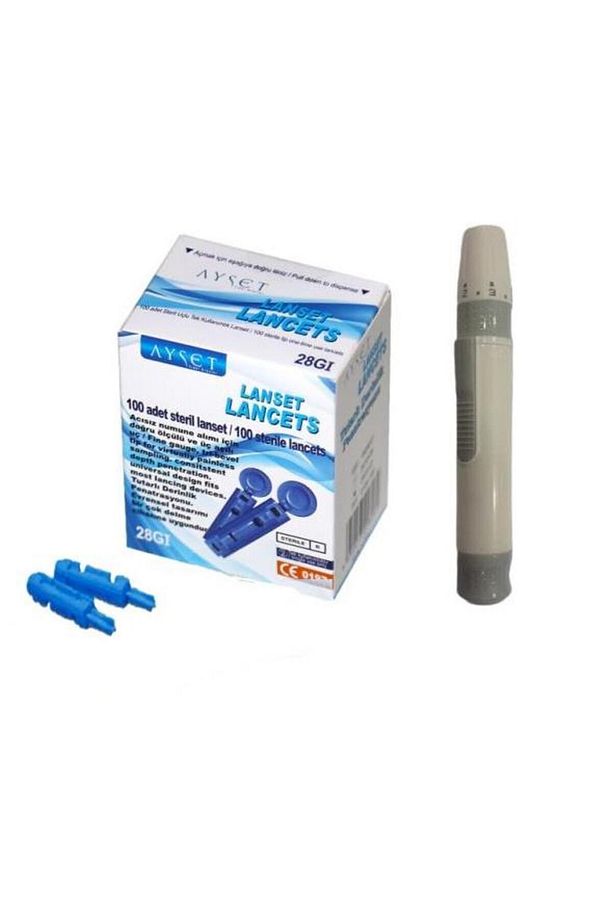 Parmak Delme Lanset Kalemi + 100 Adet Lanset - 1