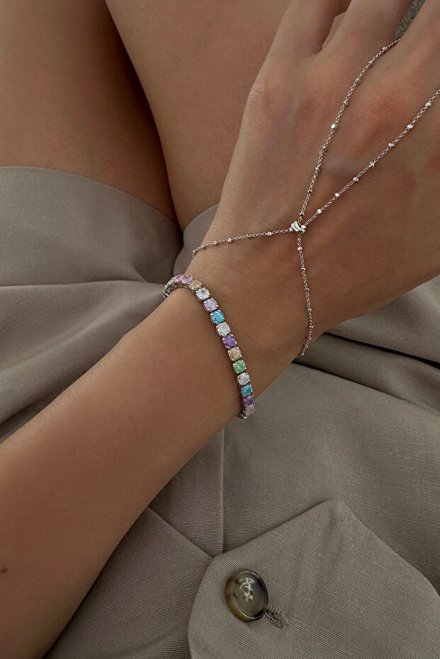 Round Stone Colorful Waterway Bracelet