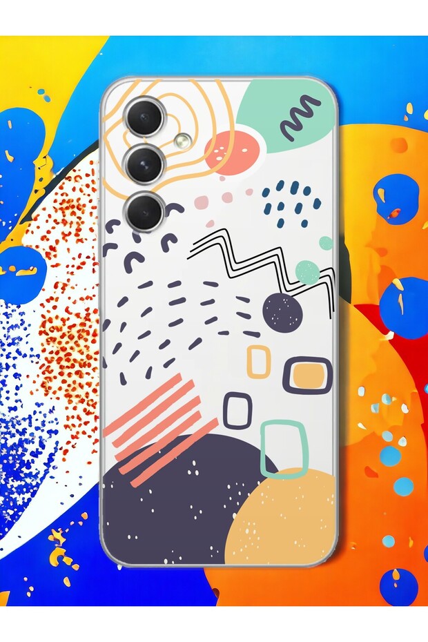 Samsung A14 Pattern Design Transparent Phone Case