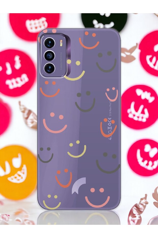 حافظة هاتف شفافة بتصميم Smile من Reeder S19 Max Pro S