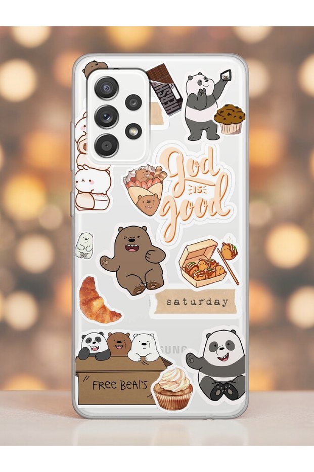 Samsung A23 Sun Moon Design Transparent Phone Case