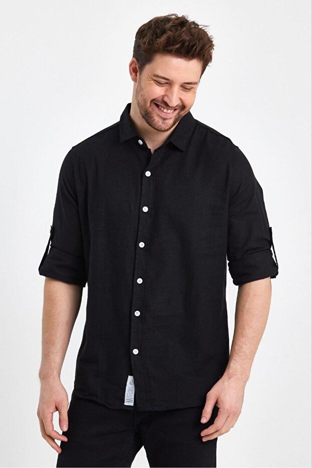 Keten Basic Gömlek Ae-y13007lns - 1