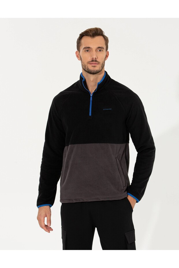 Siyah Regular Fit Sweatshirt - 2