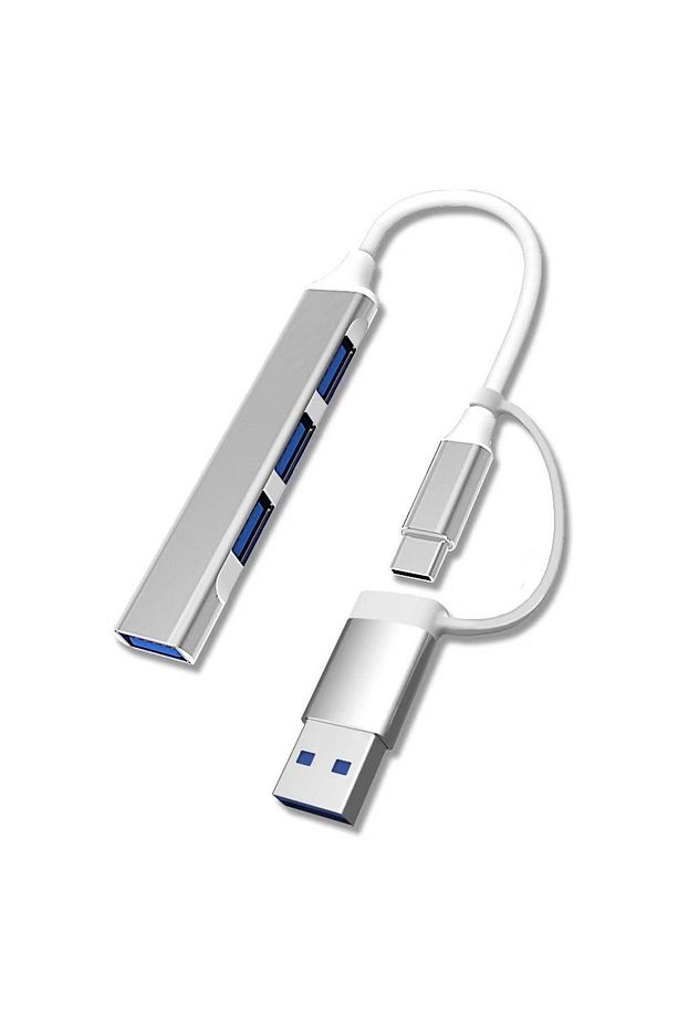 Type-c Ve Usb 2'li Girişli Uyumlu Port Girişli Usb Hub Otg Çoğaltıcı - 1