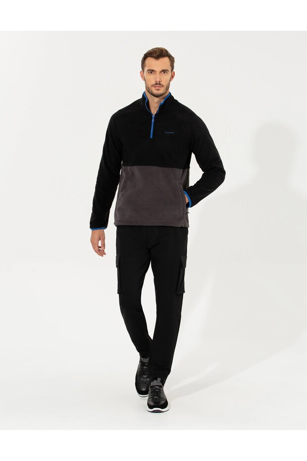 Siyah Regular Fit Sweatshirt - 3
