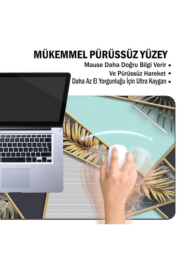 SmoothTouch XXl 90*40 cm Büyük boy Rahat Çalışma Ve Oyun Klavye Mausepad  /Klavye ve Fare Altlığı - 4
