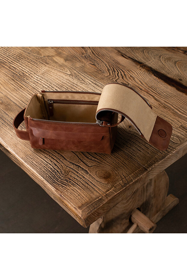 Hakiki Deri El Çantası Taba - 1