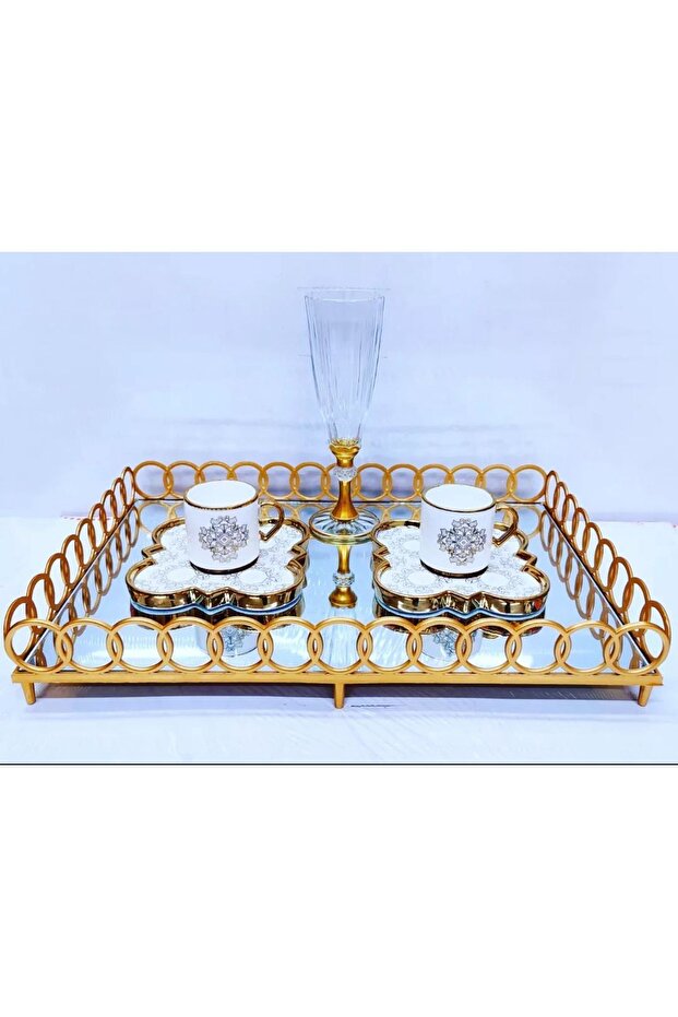 Mirrored Tray Length 42 cm Width 29 cm
