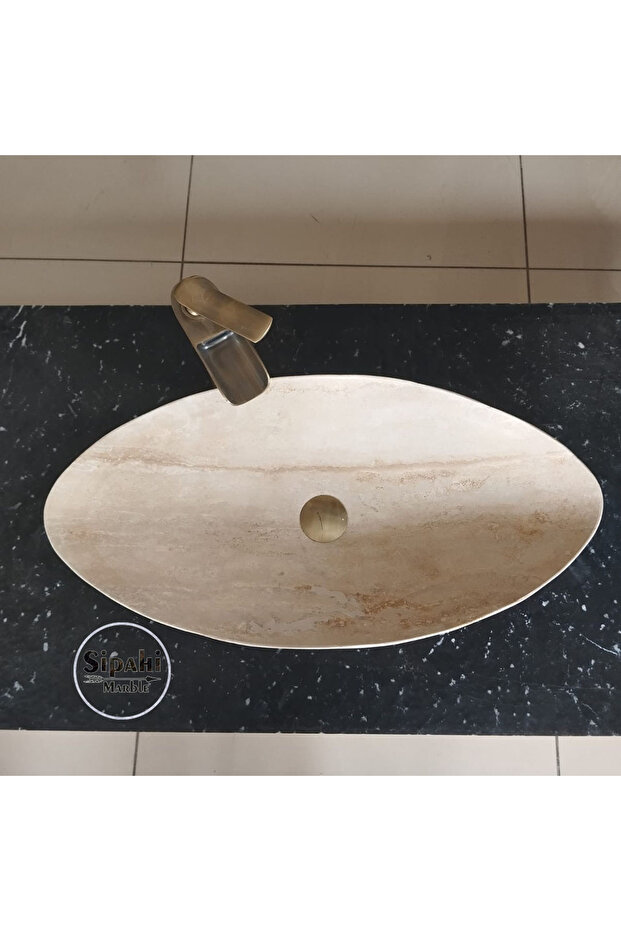 Traverten Elips Lavabo - 3