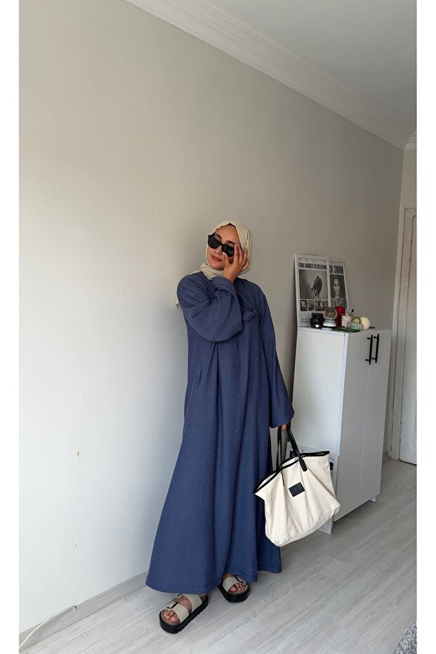 FRESİA ELBİSE İNDİGO - 1