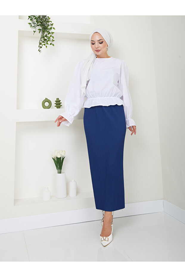 Women's Pleated Pencil Skirt - Stylish and Comfortable