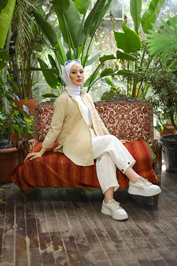 Oversize Basic Tesettür Gömlek - 2