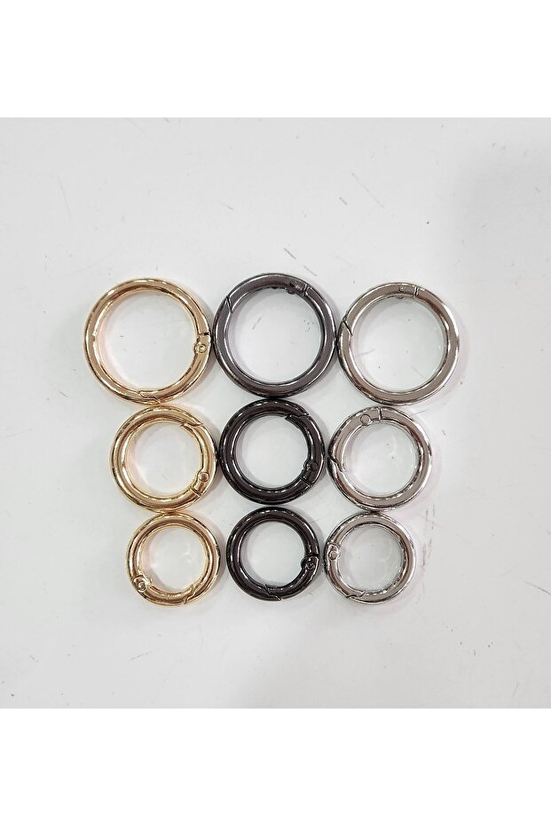 حلقة زنبركية - 25 مم - رمادي (2 قطعة) - 2