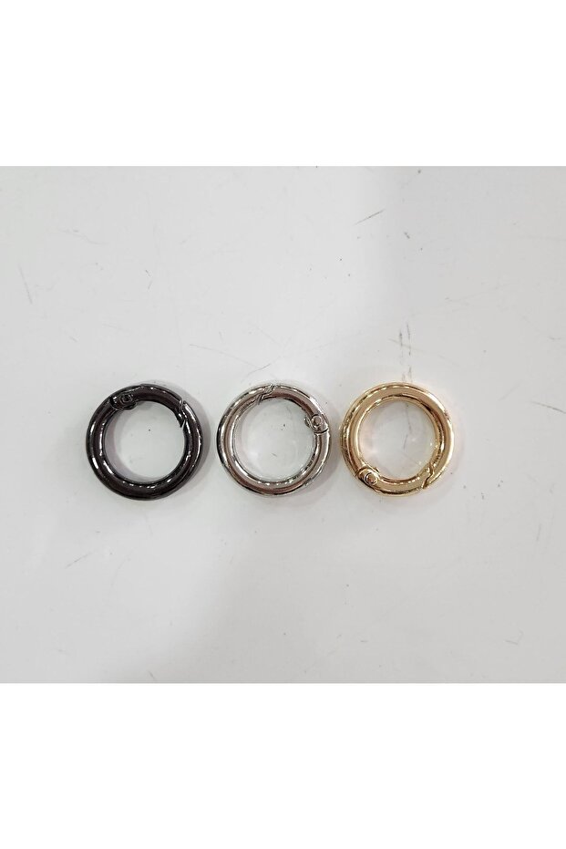 حلقة زنبركية - 25 مم - رمادي (2 قطعة) - 1