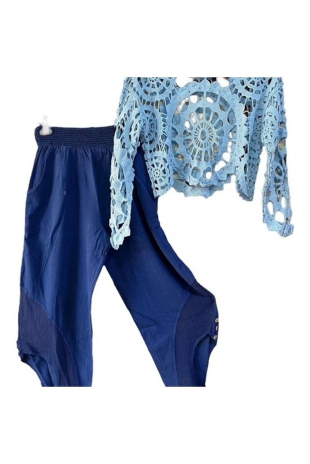 MESH DETAILED PANT