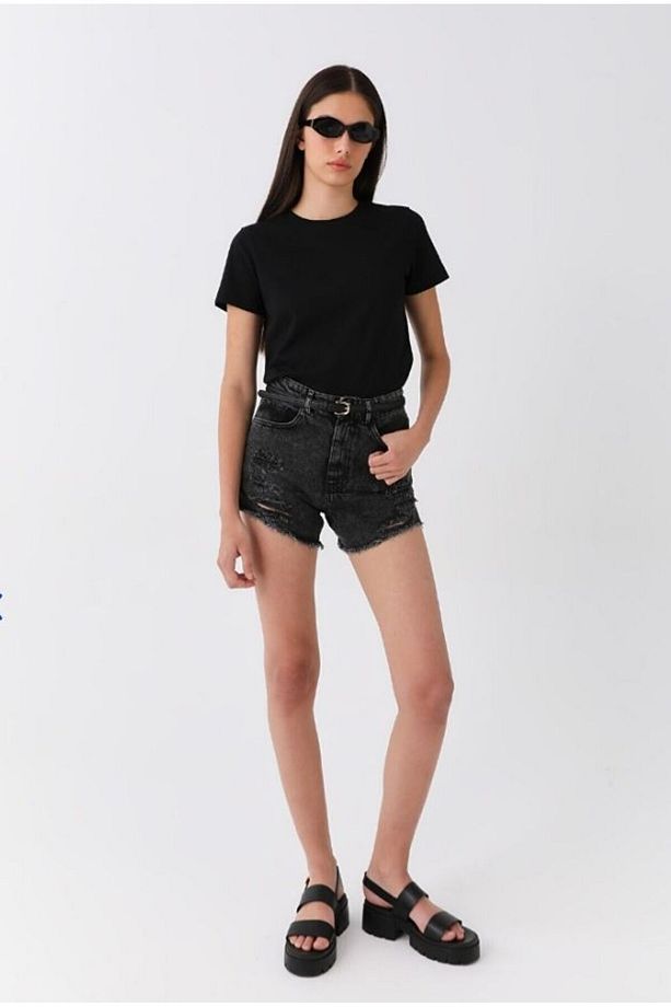 Denim şort - 1