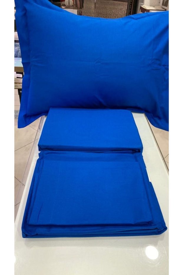 Double Size Single Color Navy Blue Duvet Cover Set