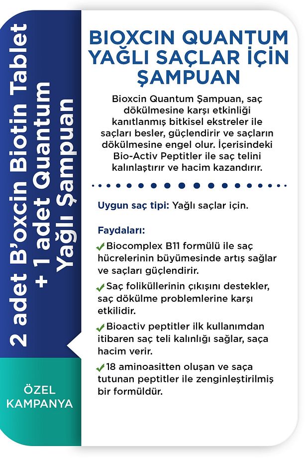 Bıoxcın Bıotın 5000 Mcg 60 Tablet + Quantum Şampuan 100 Ml - 6