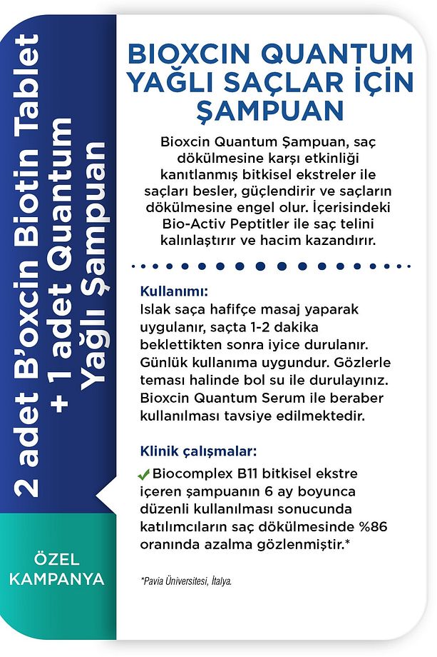 Bıoxcın Bıotın 5000 Mcg 60 Tablet + Quantum Şampuan 100 Ml - 8