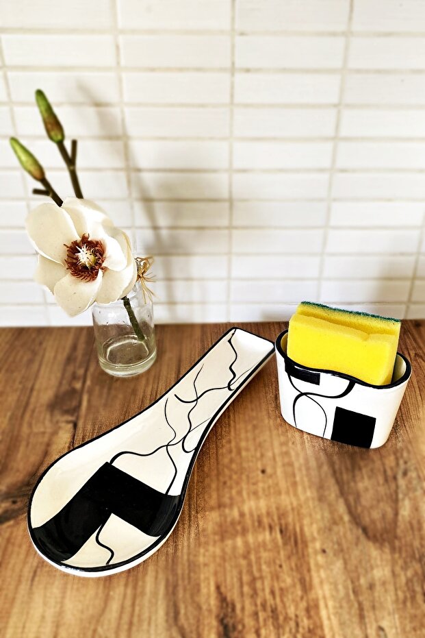 Lightning Patterned Dirty and Sponge Kitchen Set - 1