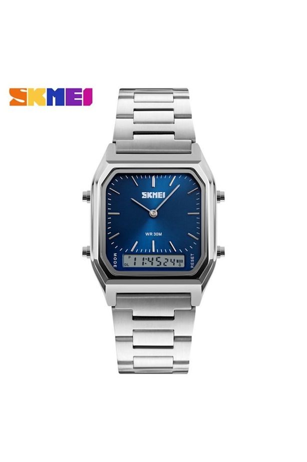 Skmeı 1220 Mavi Tasarım Analog-dijital Kol Saati - 4