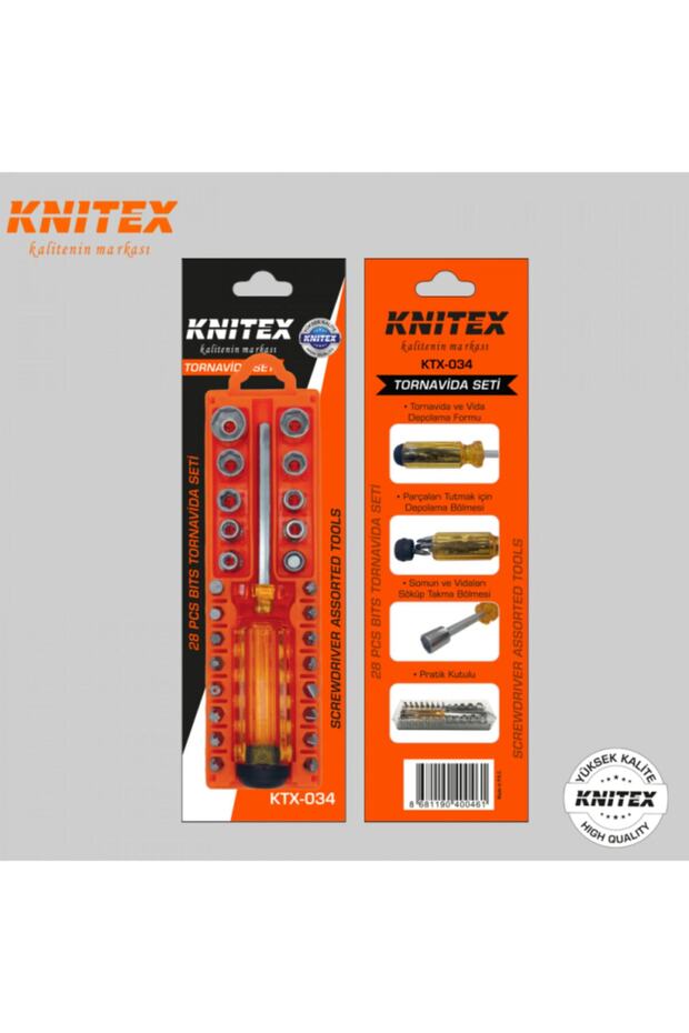 Knitex Ktx-034 Tornavida Seti Ve Basit Lokma Takımı 28 Parça - 1
