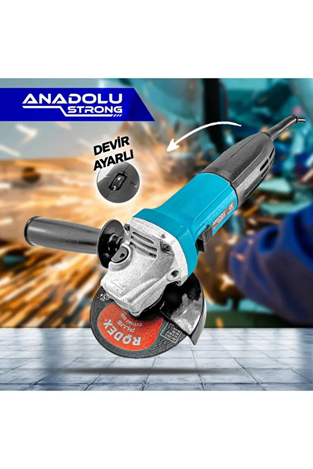 Ans1077 Devir Ayarlı Spral Makinası Avuç Içi Taşlama 125 Mm 2 Adet Disk - 3