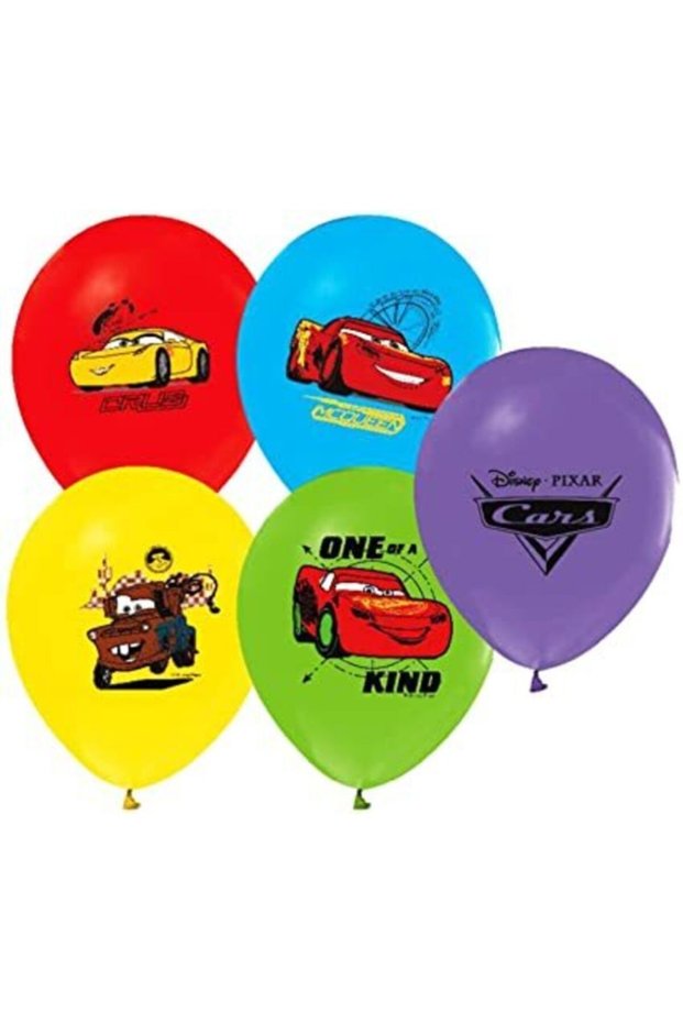 Cars Cars Mixed Color 6 Piece Latex Balloon