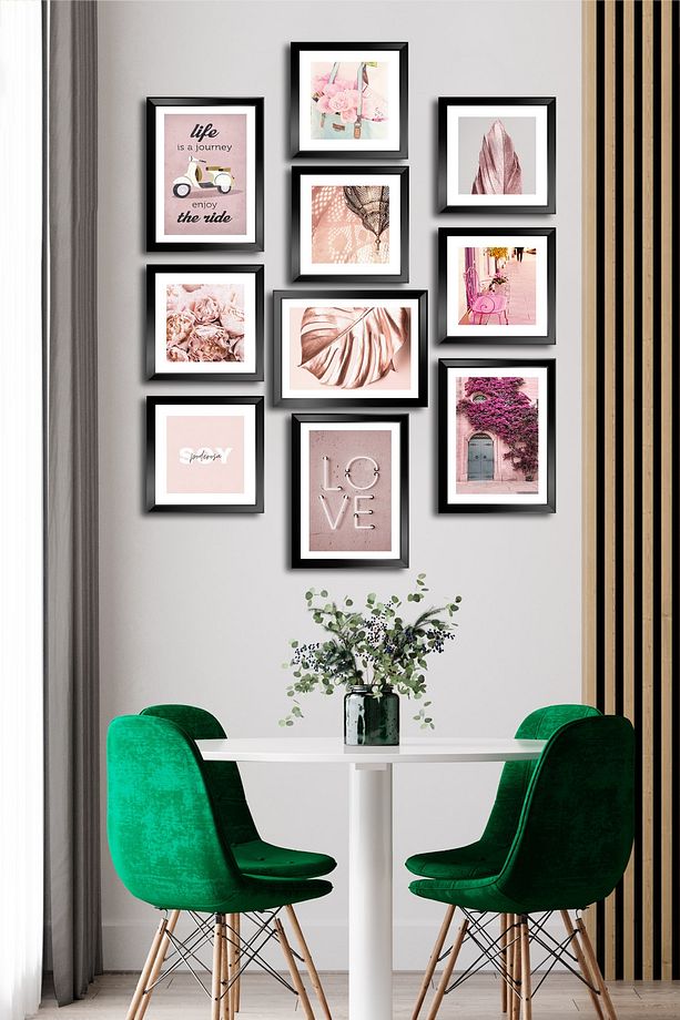 10 Parçalı Çerçeve Görünümlü Mdf Tablo Seti Flm137 - 1