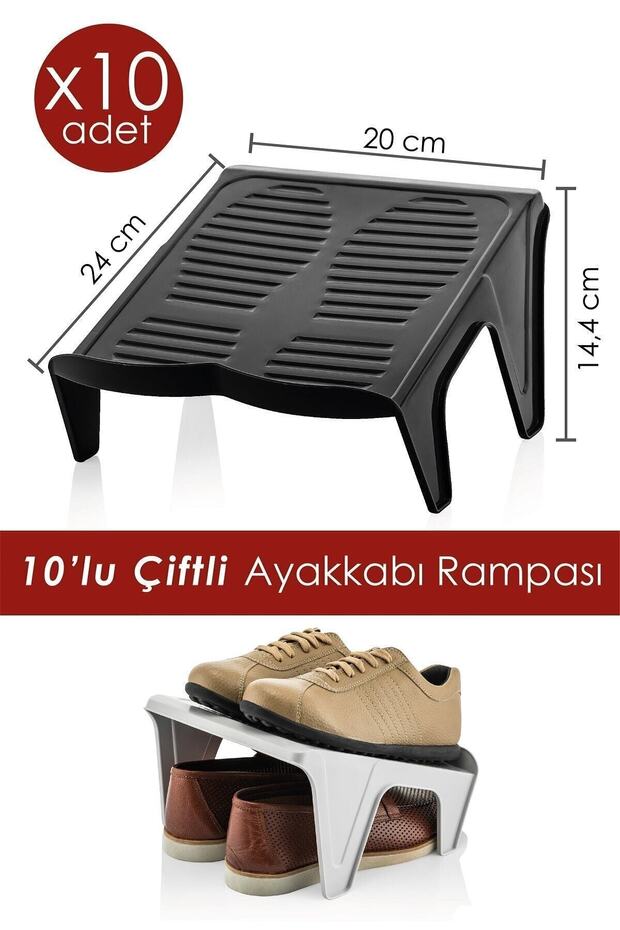 10'lu Çiftli Ayakkabı Rampası - 2