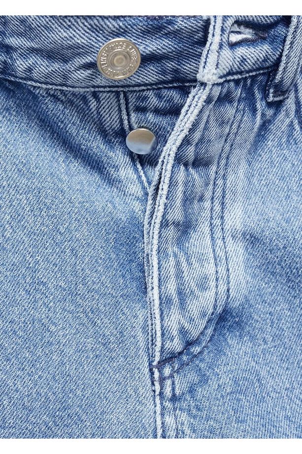 Orta belli denim şort - 8