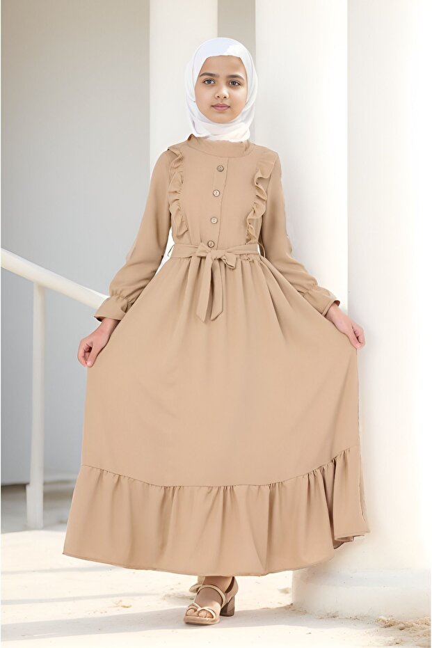Young Girl Long Hijab Dress