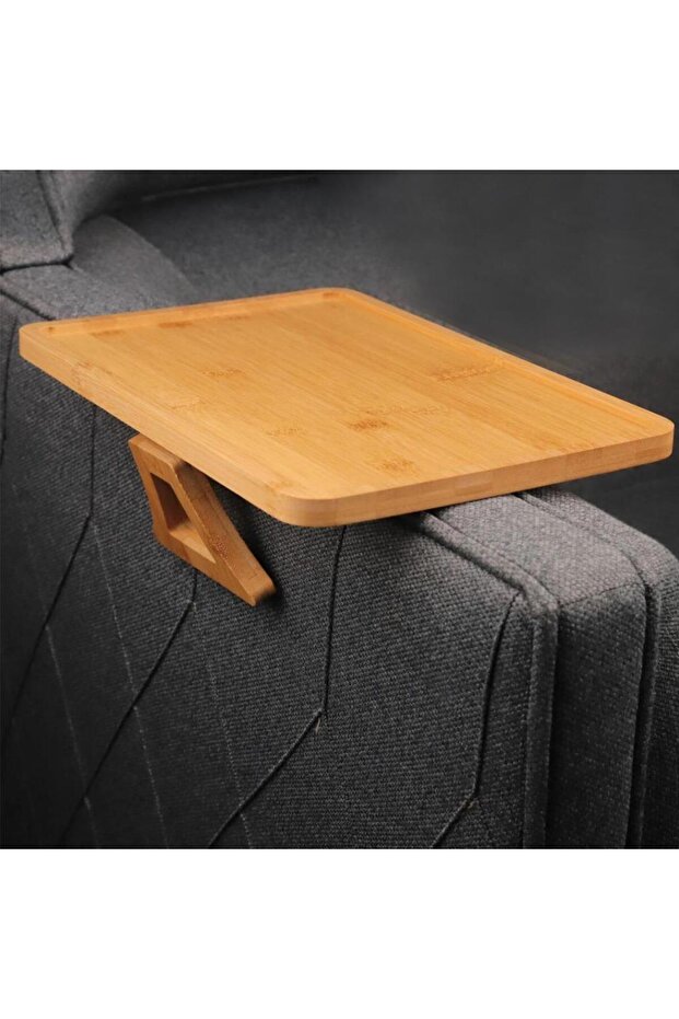 33x23 cm Bamboo Rectangular Seat Handle Tray