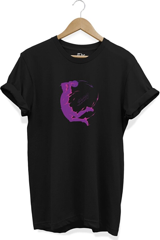 Black Unisex Dunk - Slam Dunk Printed Basketball Design Short Sleeve T-shirt