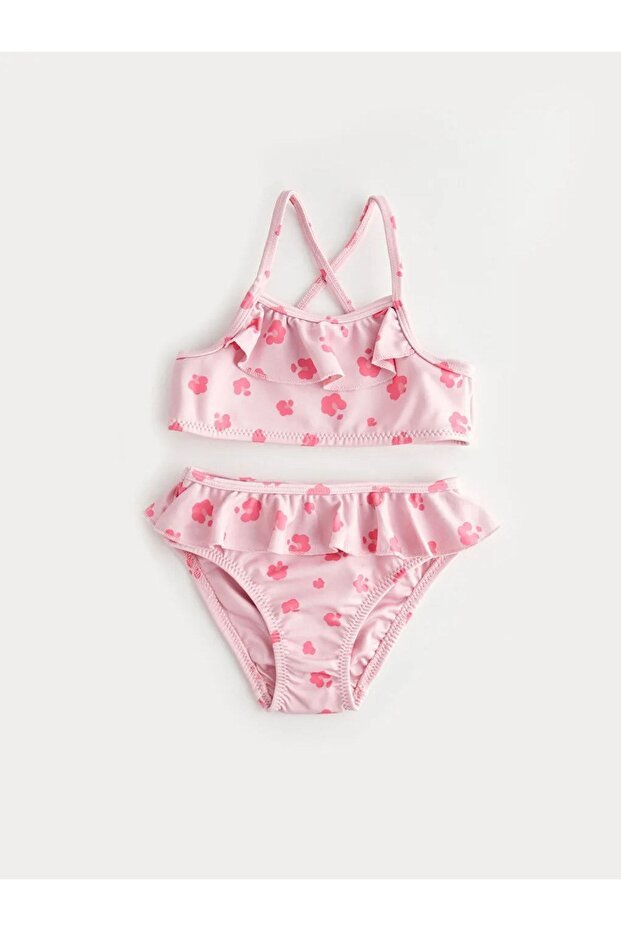 LCWAIKIKI Floral Patterned Baby Girl Bikini