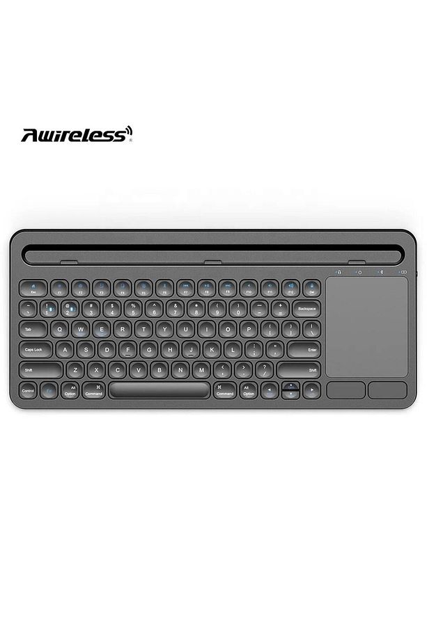 Türkçe Q, Type-c Şarjlı, Touchpad, Telefon, Tablet Standlı Bluetooth Klavye Ios/android/windows - 1