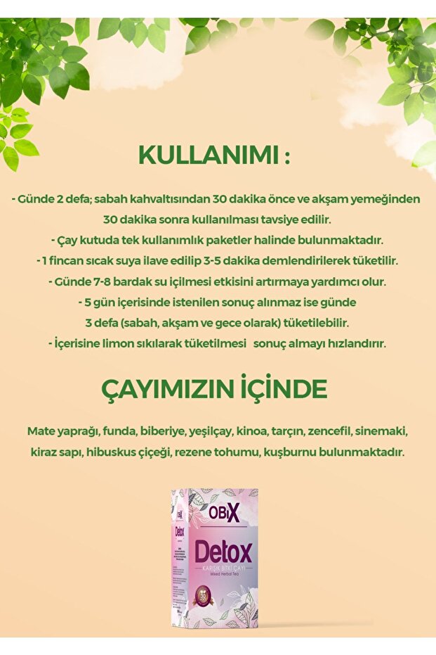 Zayıflamayı Destekleyici Bitkisel Karışımlı Kinoa Çayı 2 Li Set - 2
